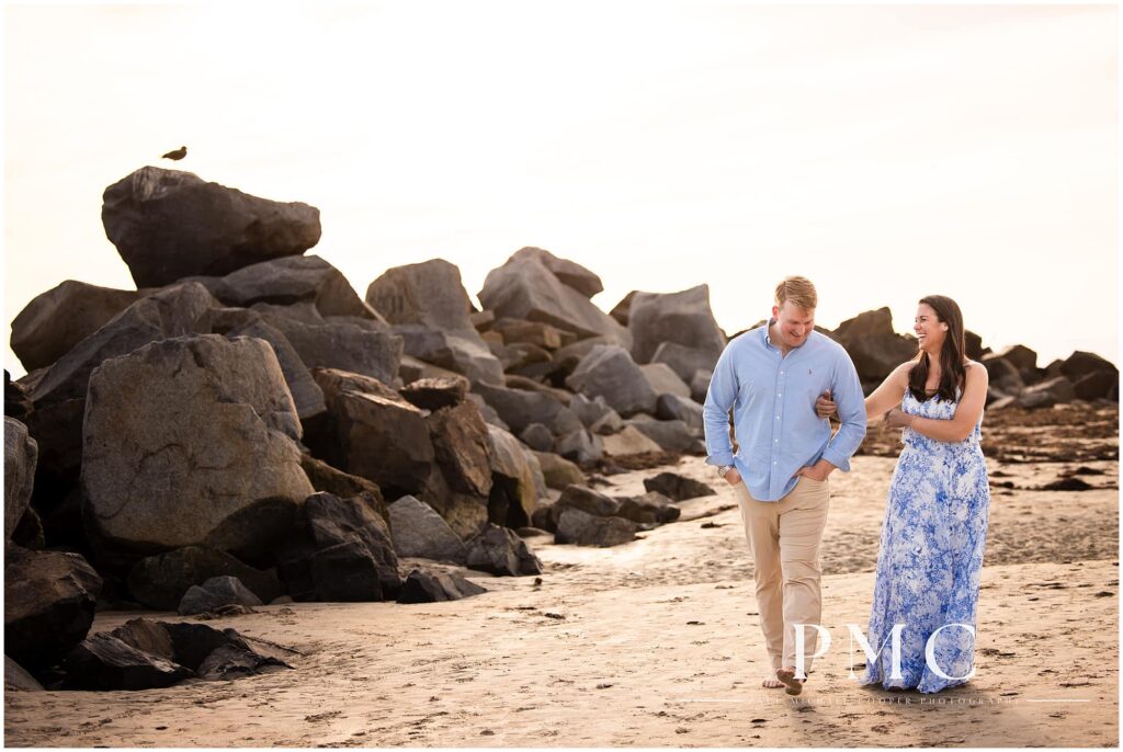 Romantic engagement photo on Coronado Beach, San Diego.