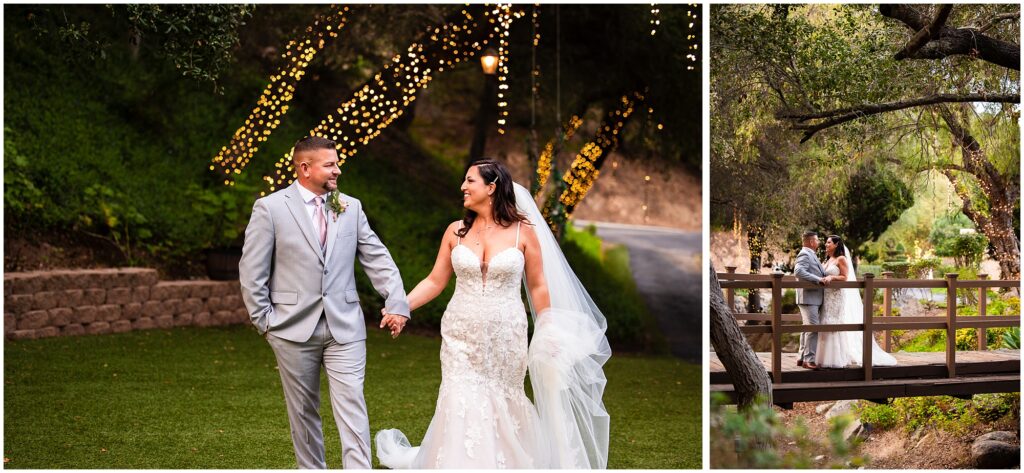 Winter wedding portaits at Los Willows Wedding Venue. Photo by PMC Photography.